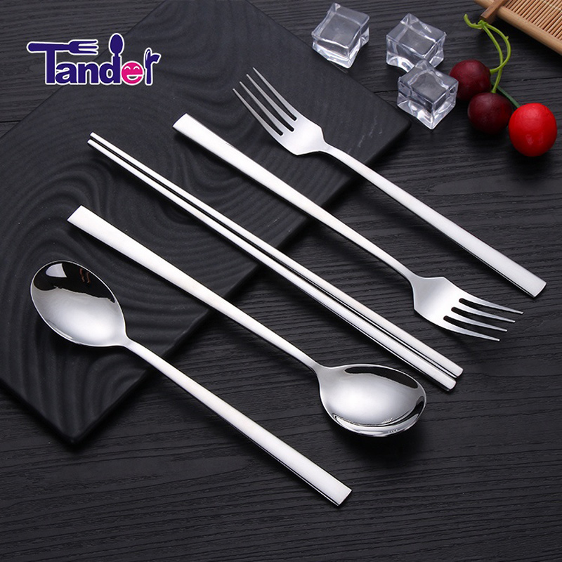 Earraí Baile Cruach Fstainless 18\/10 Sraith Flatware Thin Stíl na Cóiré, Sraith Sceanra Cóiré